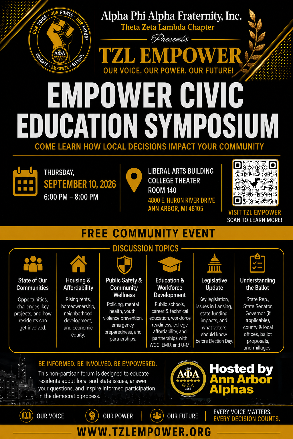 Empower Civic Education Symposium flyer